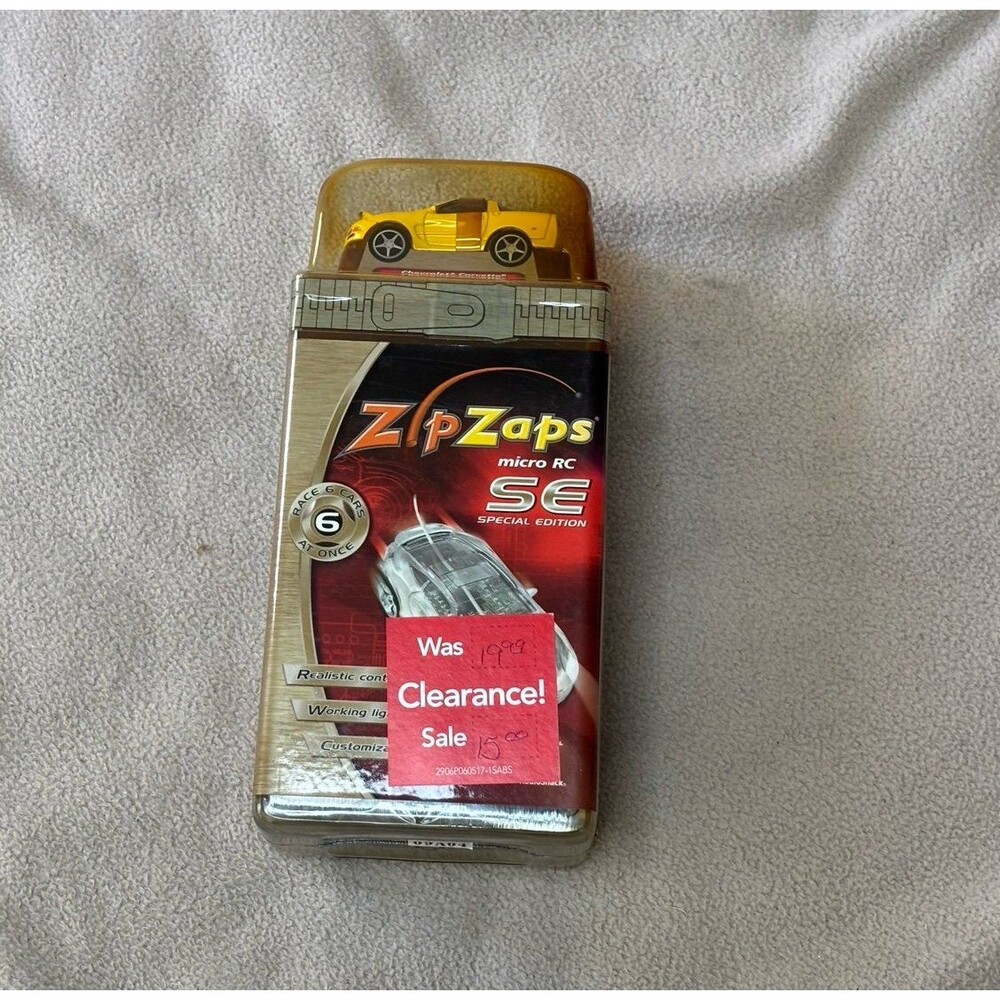 New RadioShack ZipZaps Micro RC SE Chevrolet Corvette Yellow Electric Toy Car